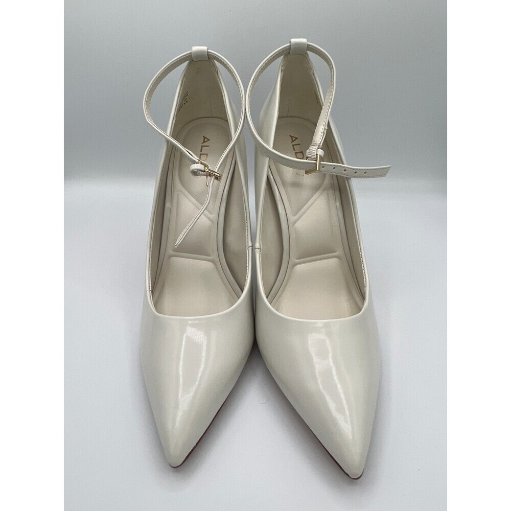 NEW ALDO STESSYJANE Ivory Patent Stiletto Heels Pumps Size 8 Wedding
